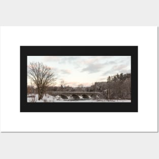 A snowy winter landscape Posters and Art